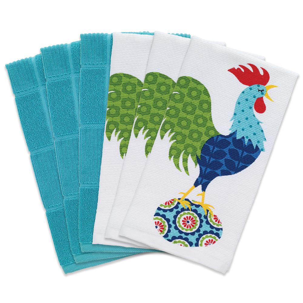 RITZ T-fal Multicolor Rooster Cotton 