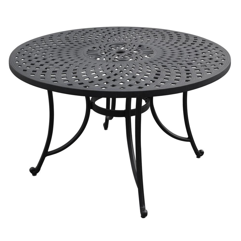 Crosley Sedona Cast Aluminum Outdoor Dining Table Co600148 Bk The Home Depot