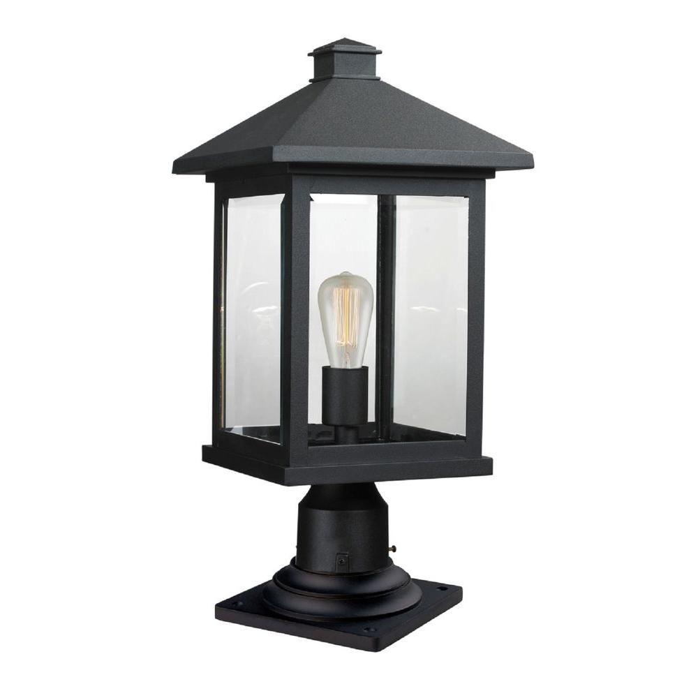 Pier Mount Lights Outdoor Lighting Accessories Malone 1 Light Black Outdoor Pier Mount