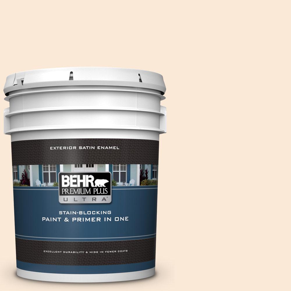 BEHR Premium Plus Ultra 5 gal. 270A1 Peach Fade Satin Enamel Exterior