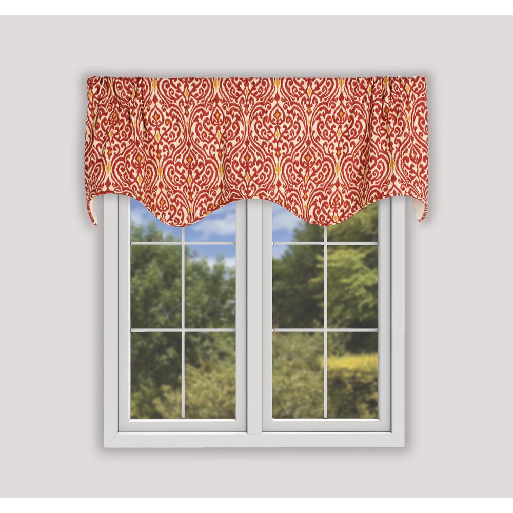 Ellis Curtain Sri Lanka 16 In L Cotton Lined Scallop Valance Red Ellis Curtain Sri Lanka 16 In L Cotton Lined Scallop Valance Red