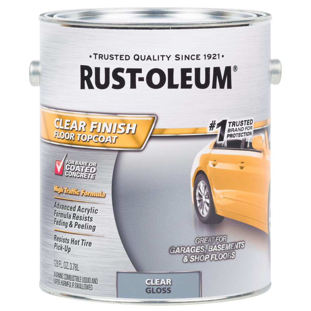 Rust-Oleum 1 gal. Clear Concrete and Floor Topcoat-320202 - The Home Depot