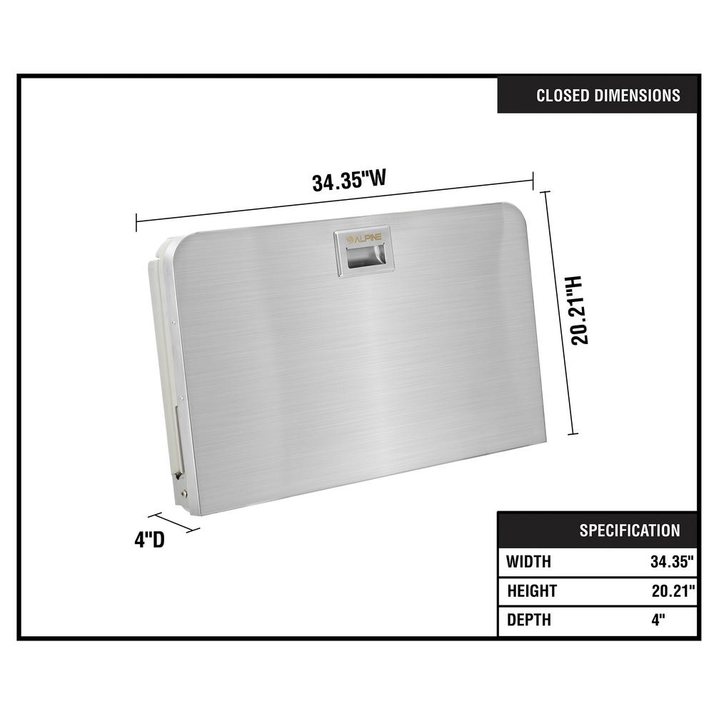 baby changing station mounting height
