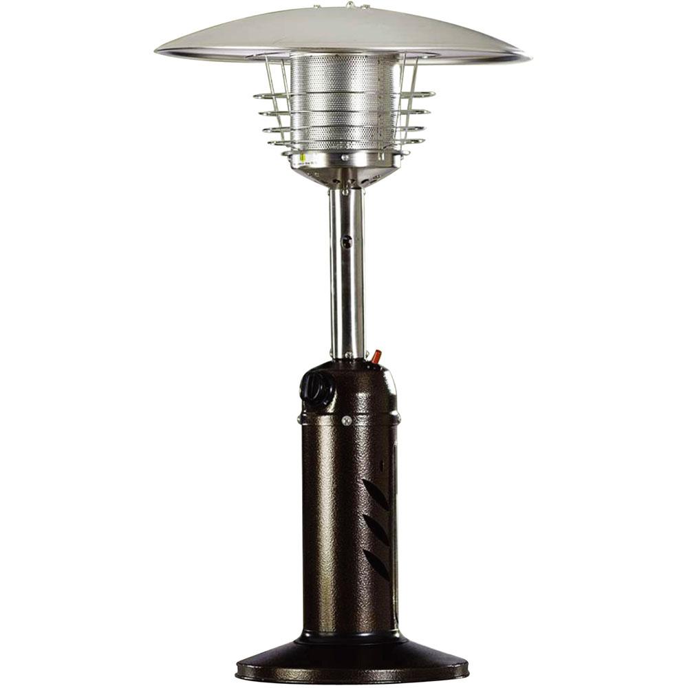 Hanover Mini Umbrella Tabletop 11 000 Btu Hammered Bronze Propane