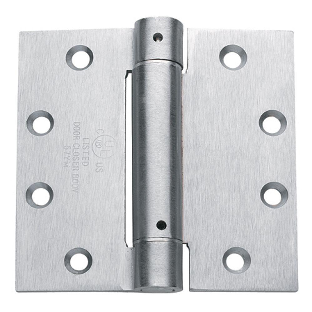 Taco 4 5 In X 4 5 In Brushed Chrome Steel Spring Hinge Set Of 3