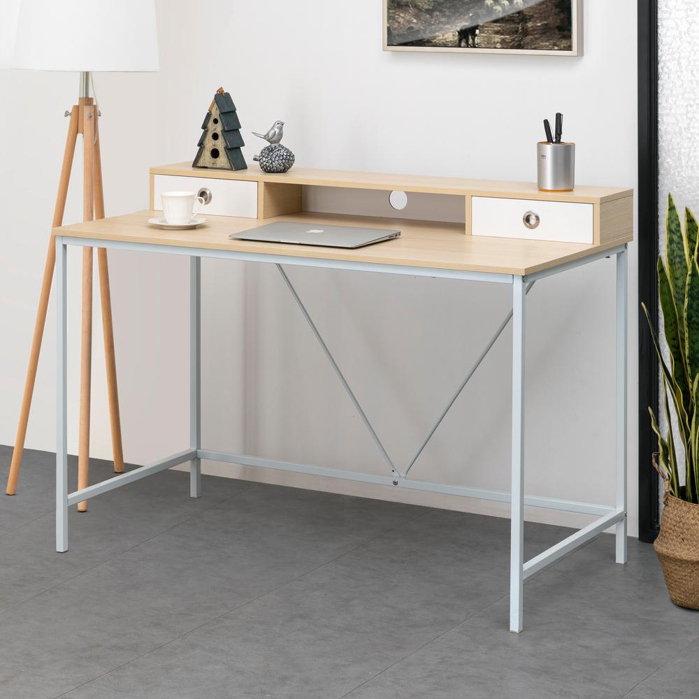 Shallow Wood Grain Writing Desk FDE20581 The Home Depot