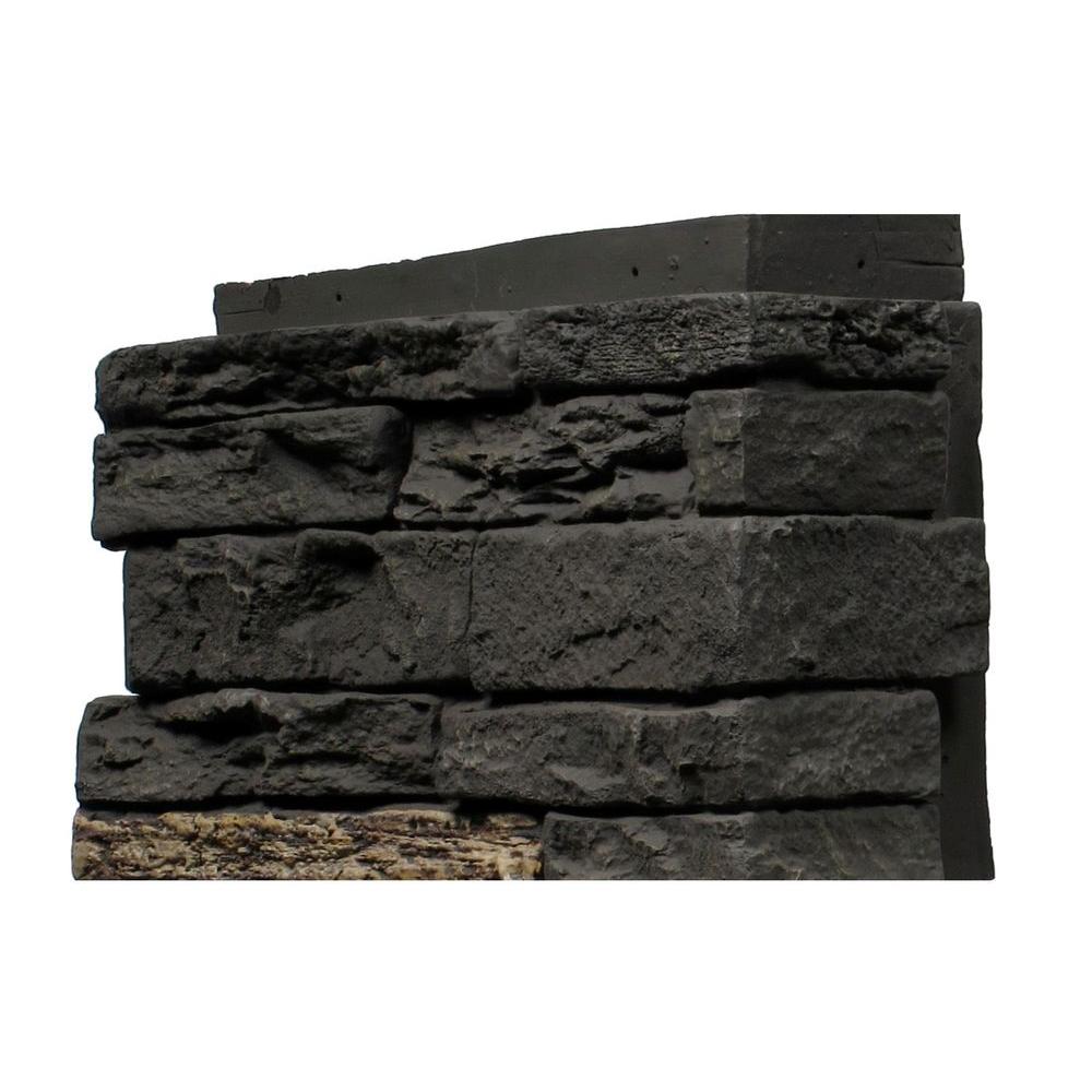 NextStone Slatestone Midnight Ash 4.5 in. x 12.75 in. Faux Stone Siding