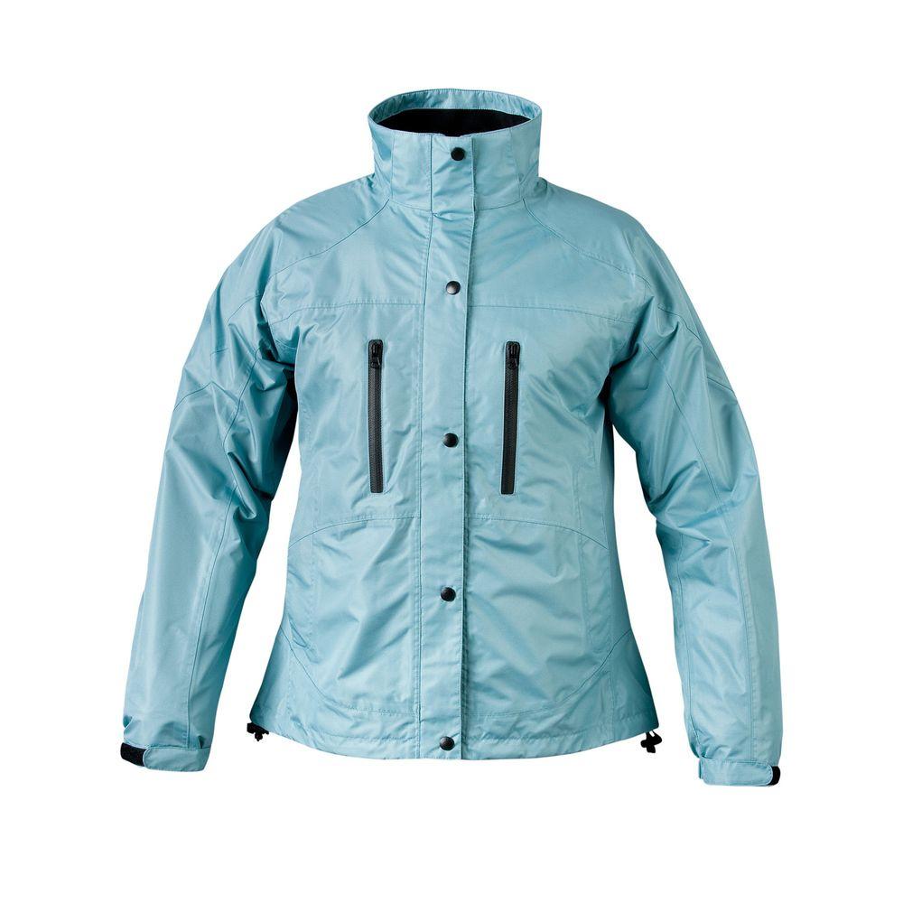 blue rain jacket