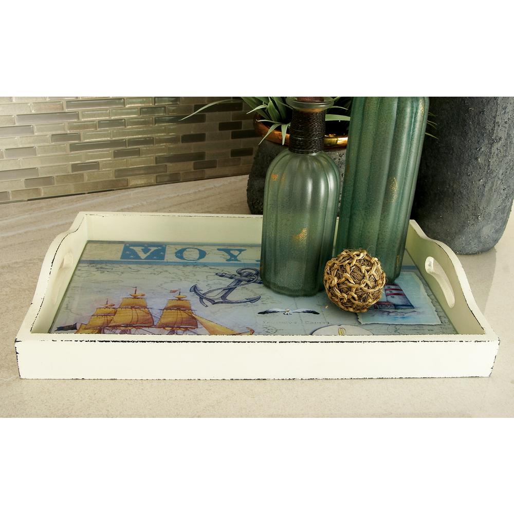 Home Decorators Collection 25 in. H Tuscan Multi Wood Wine TV Trays