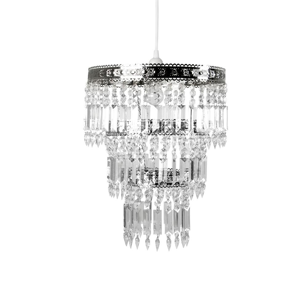 Tadpoles 14 In X 20 1 Light Faux, Crystal Chandelier Lamp Shade