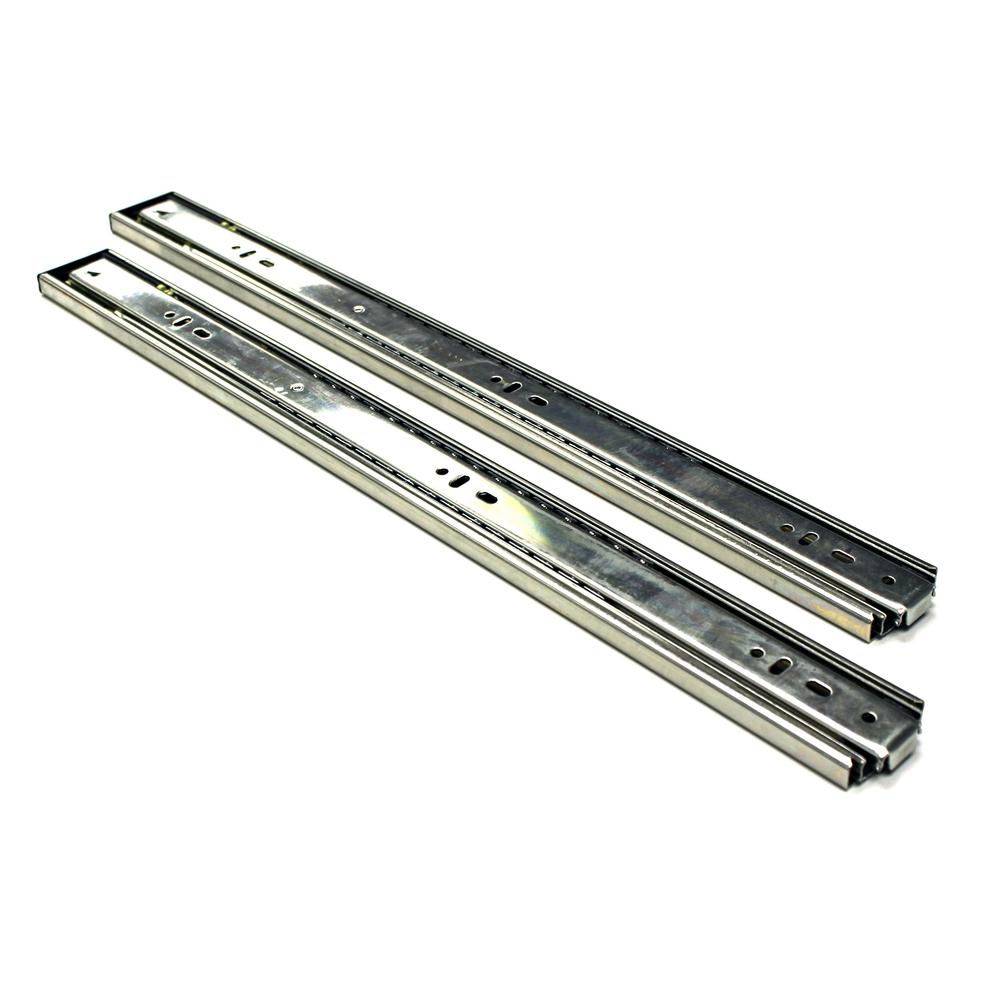 20 in. Push to Open Full Extension Side Mount Ball Bearing Drawer Slide