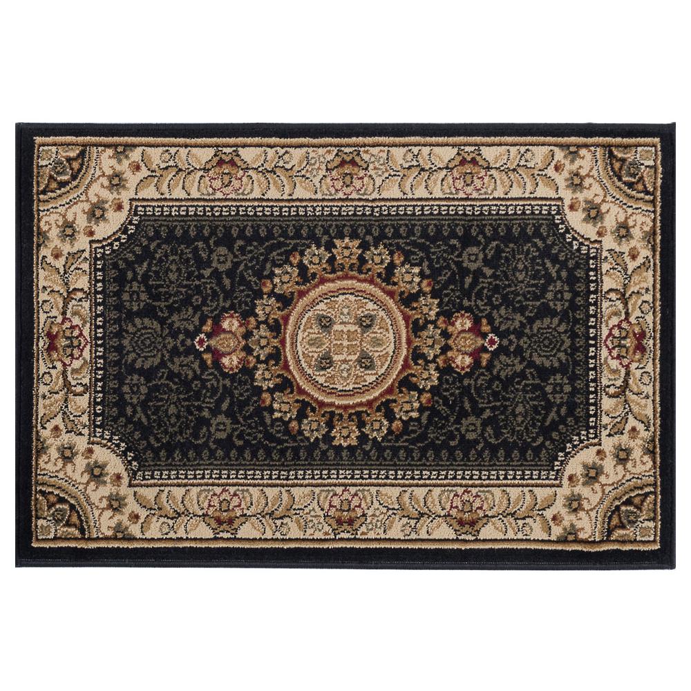 Tayse Rugs Sensation Black 2 ft. x 3 ft. Traditional Area Rug4673