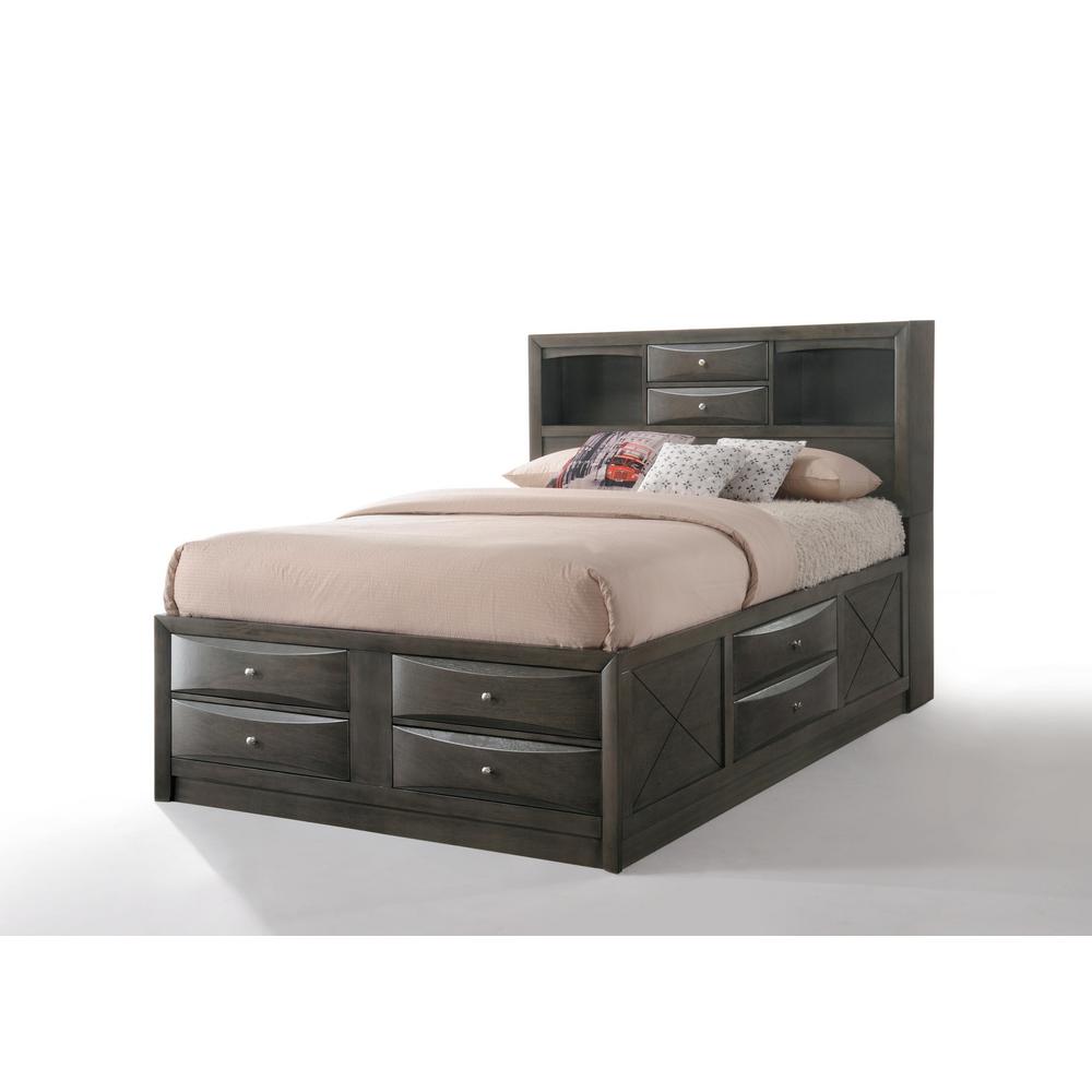 Acme Furniture Ireland Gray Oak Storage Queen Bed 22700q The Home Acme Furniture Ireland Gray Oak Storage Queen Bed