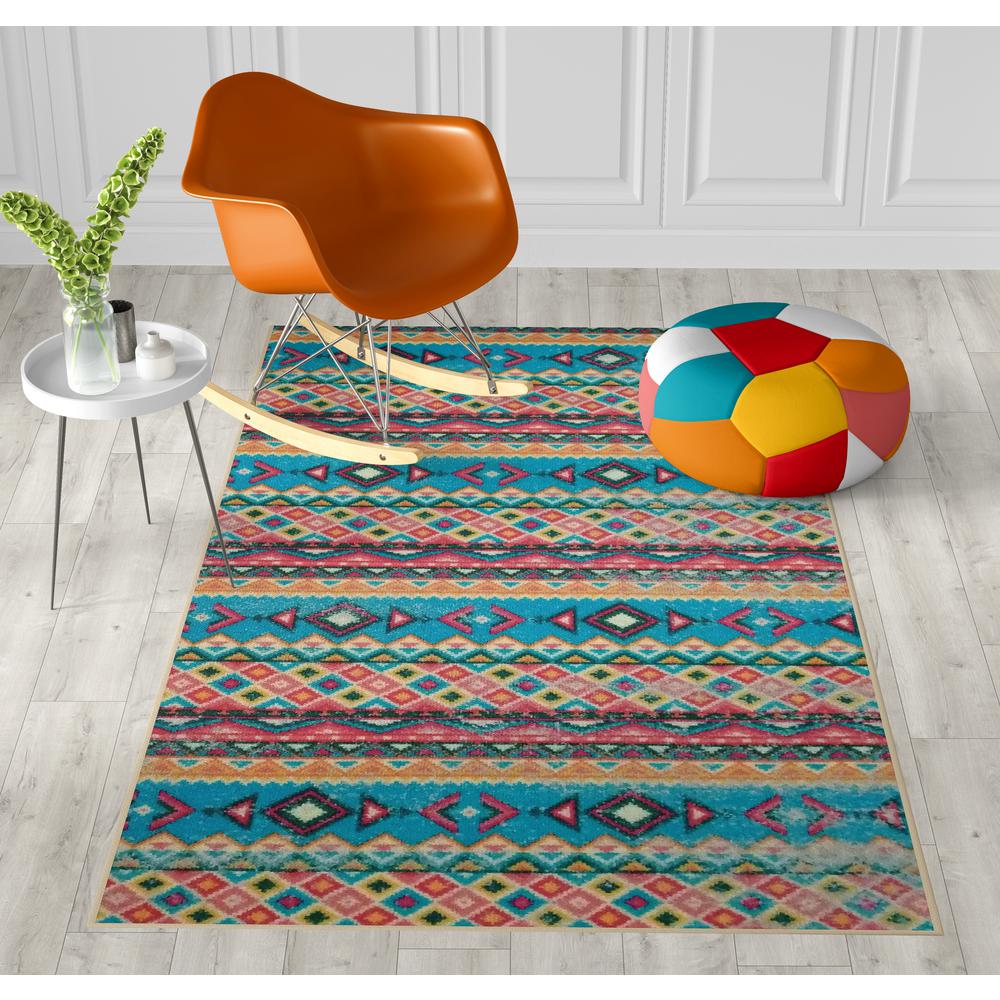 Deerlux Turquoise Aztec Pattern 4 Ft X 6 Small Boho Living Room Area Rug With Nonslip Backing Qi003763 S The Home Depot - Area Rugs Non Slip Backing Deerlux Turquoise Aztec Pattern 4 Ft X 6 Small Boho Living Room Area Rug With Nonslip Backing Qi003763 S The Home Depot - Area Rugs Non Slip Backing