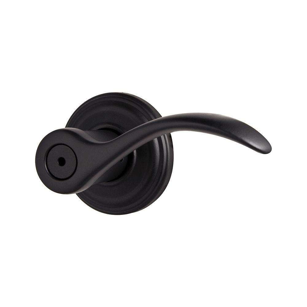 Kwikset Pembroke Iron Black Privacy Bed/Bath Lever730PML 514 6AL RCS
