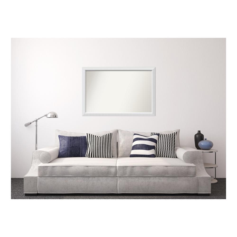 Amanti Art 31 In X 48 Blanco White Wood Framed Mirror Blanco White Wood Framed Mirror