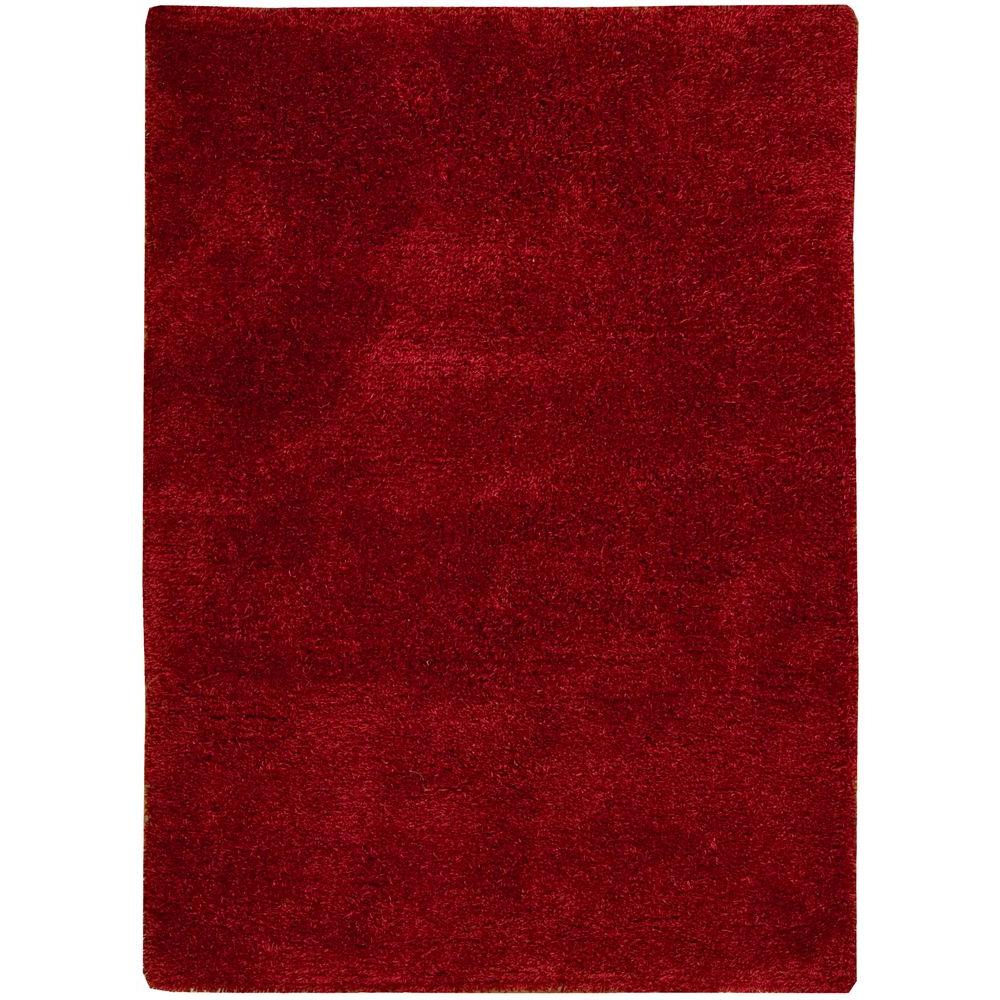 Nourison Overstock Modern Groove Red 5 ft. x 7 ft. Area Rug081940