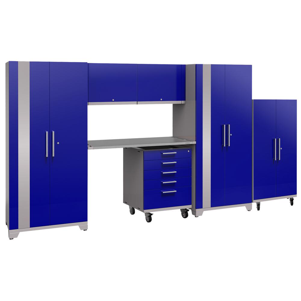 Wall Cabinet 8 Blue Garage Storage Systems Cabinets Performance Plus 2 0 80 In H X 161 W 24