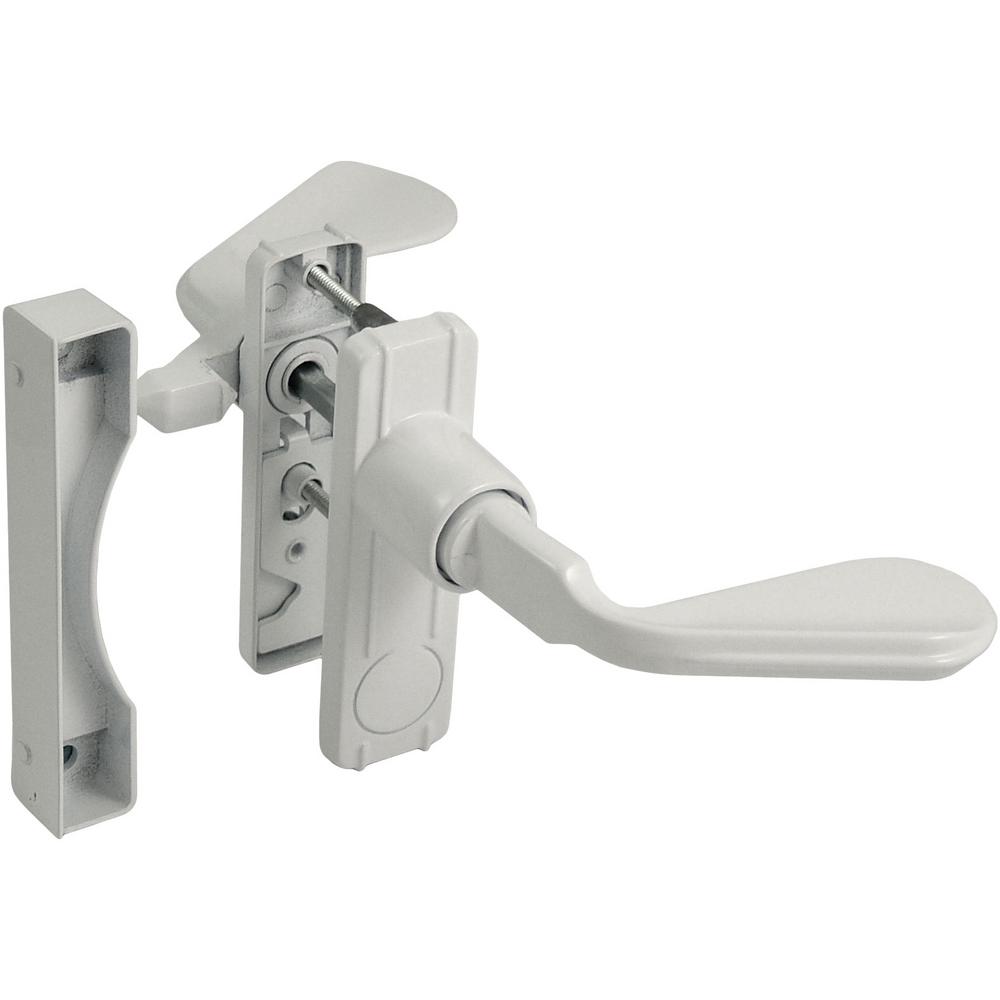 White In-Swing Storm/Screen Doors Handle Set Strikes Fastener Included ...