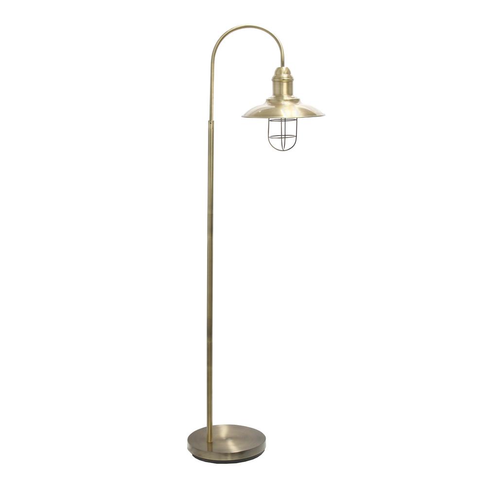 Lalia Home 64 in. 1Light Antique Brass Modern Farmhouse Floor LampLHF