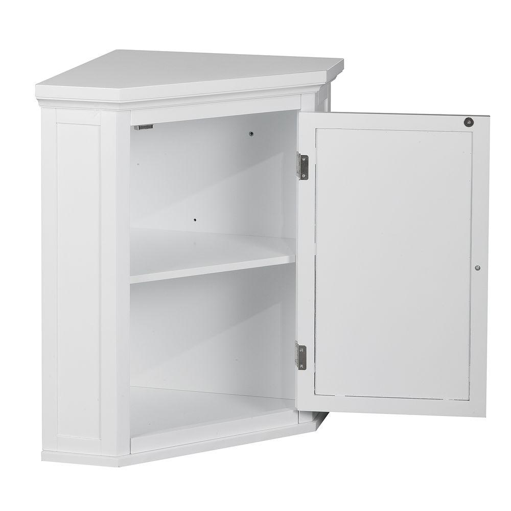 Corner Bathroom Storage Wall Cabinet Adjustable Shelf ...