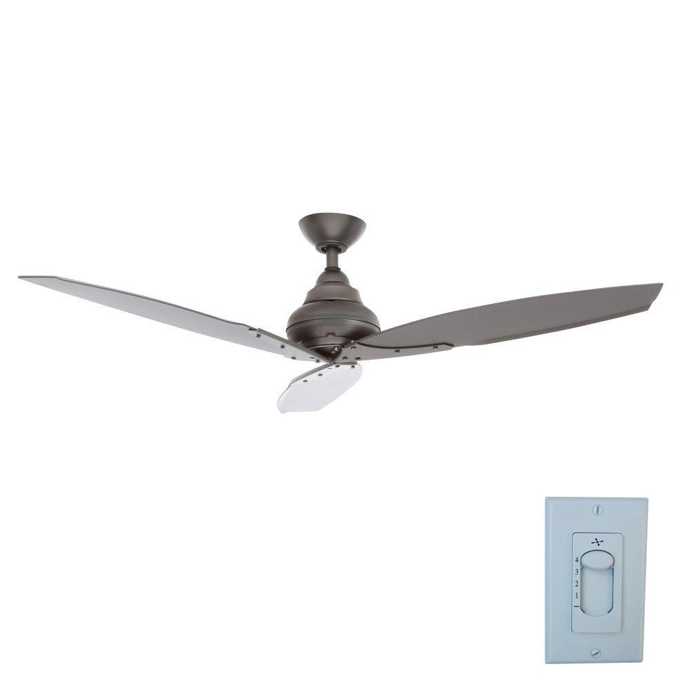 Hampton Bay Florentine Iv 56 In Indoor Outdoor Natural Iron Ceiling Fan With Wall Control