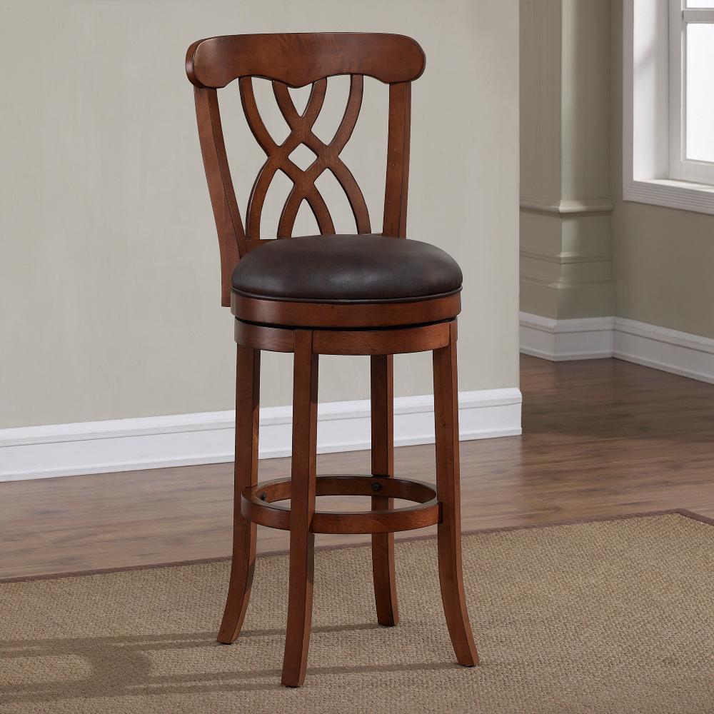 Swivel Round Seat Oak Bar Stools Kitchen Dining Room Light Oak Cushioned Swivel Bar Stool
