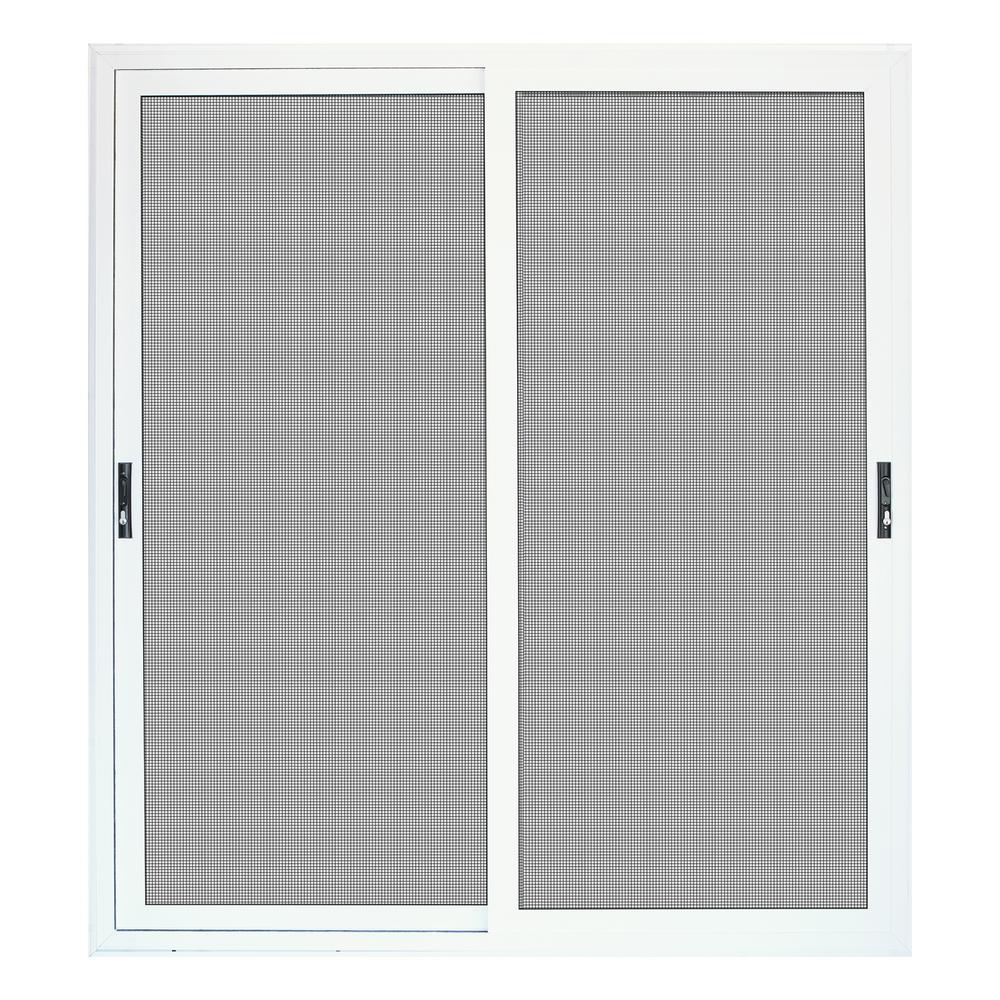 Unique Home Designs 72 in. x 80 in. White Sliding Ultimate Security