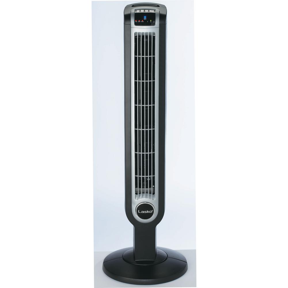 Lasko 48 in. 4-Speed Oscillating Tower Fan with Remote Control-T48303