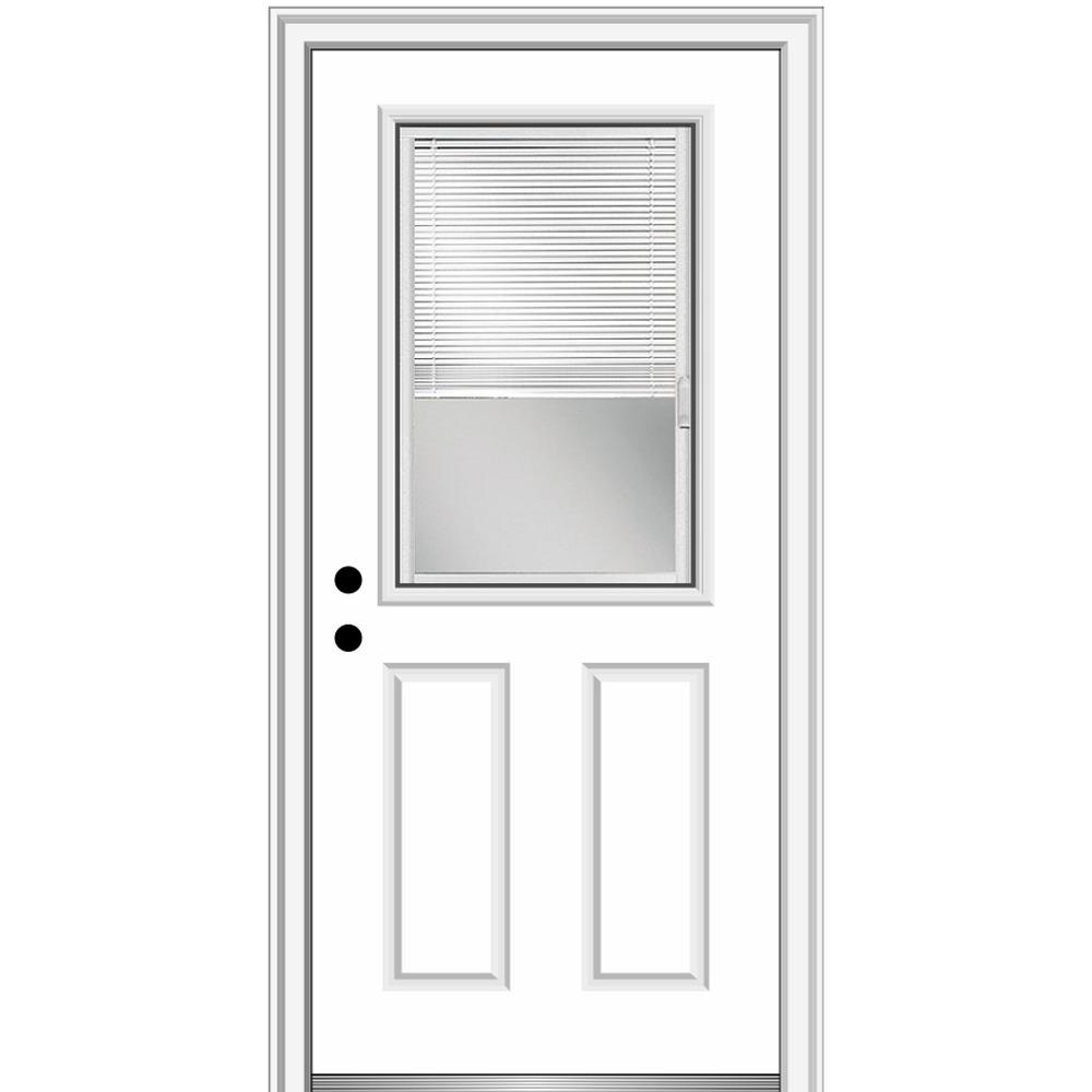 Mmi Door 30 In X 80 Internal Blinds Right Hand 1 2 Lite Clear Mmi Door 30 In X 80 Internal