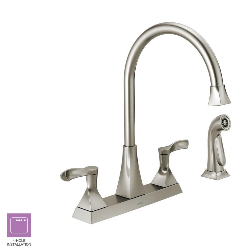 Double Handle Kitchen Faucets Kitchen The Home Depot