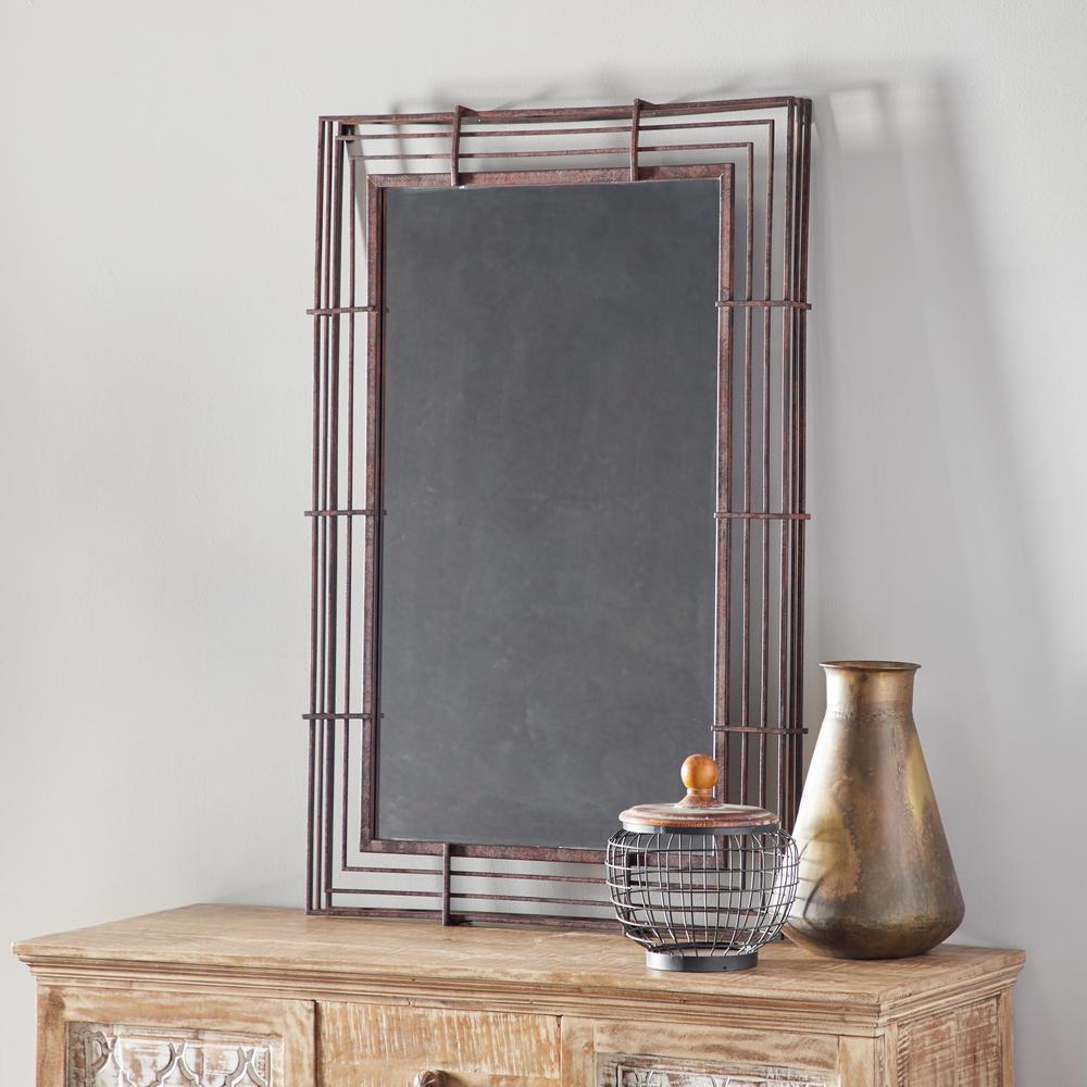 Litton Lane Rectangular Industrial Textured Bronze Wrought