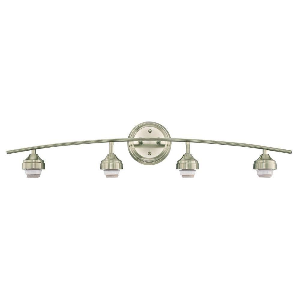 Westinghouse 4 Light Brushed Nickel Wall Mount Bath 6311200 Westinghouse 4 Light Brushed Nickel Wall Mount Bath