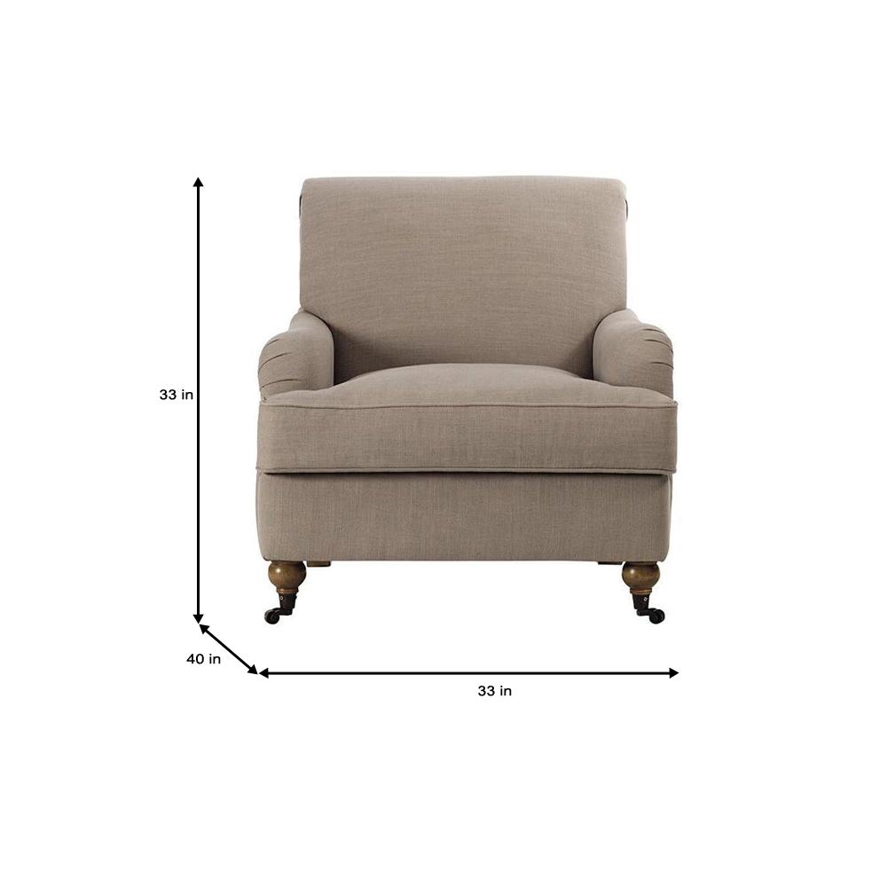 Home Decorators Collection Charles Natural Linen Arm Chair