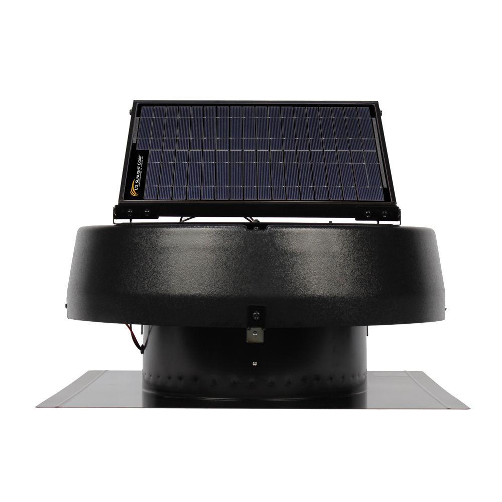 Roof Mount Attic Fan Fans The Home Depot 20 Watt Solar Ed Roof Attic Fan 1680cfm