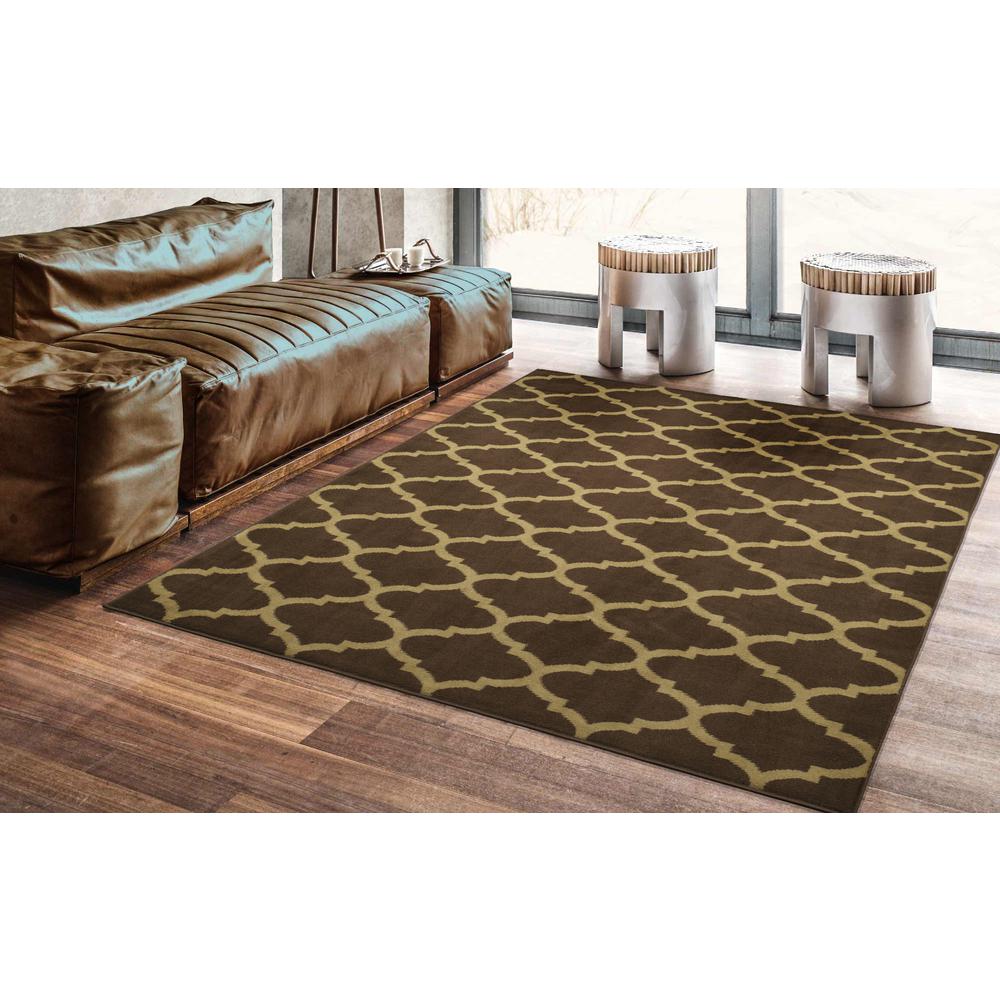 Ottomanson Contemporary Moroccan Trellis Brown 8 Ft X 10 Area Ottomanson Contemporary Moroccan Trellis Brown 8 Ft X 10 Area Rug