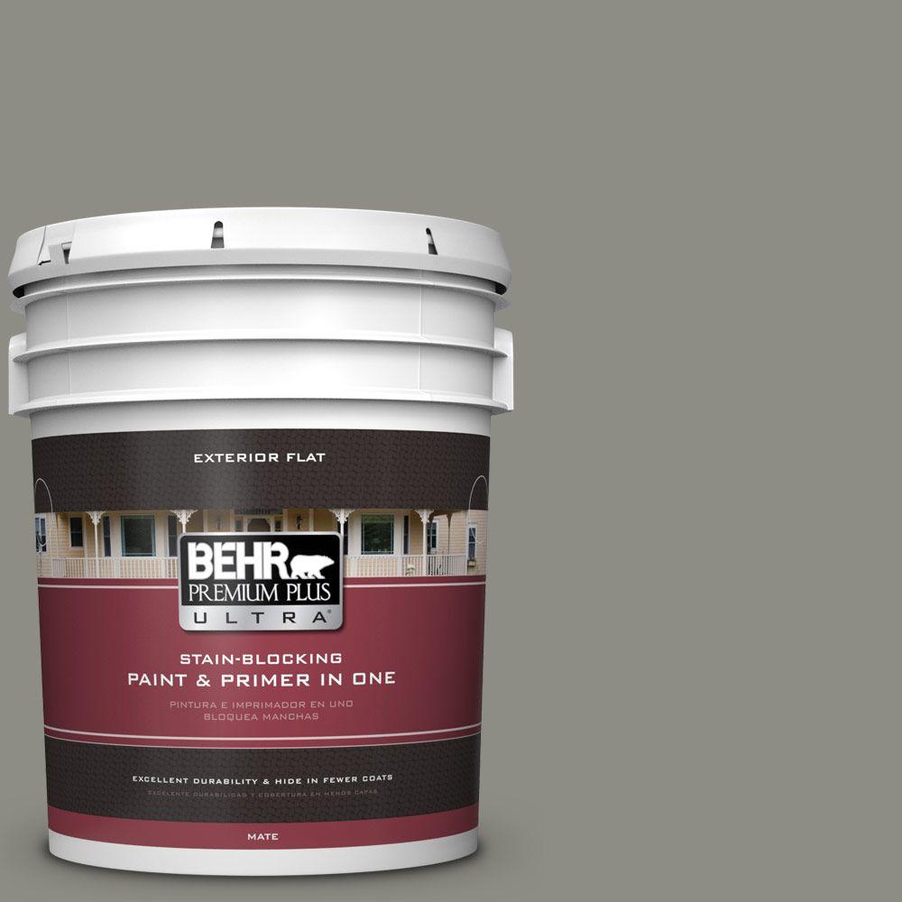 BEHR Premium Plus Ultra 5-gal. #N370-5 Incognito Flat Exterior Paint ...