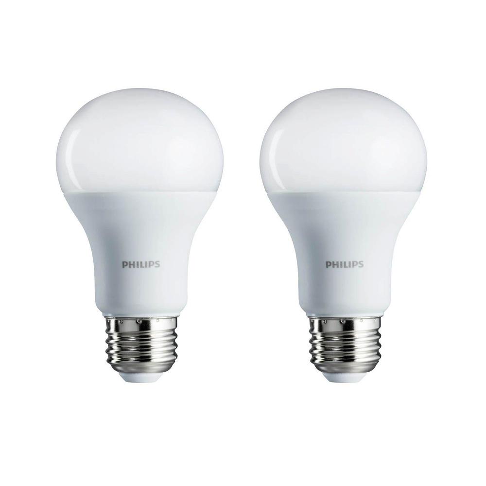 Philips 100 Watt Led Light Bulb Equivalent A19 Daylight 2 Pack Energy Saver 719392652765 Ebay 