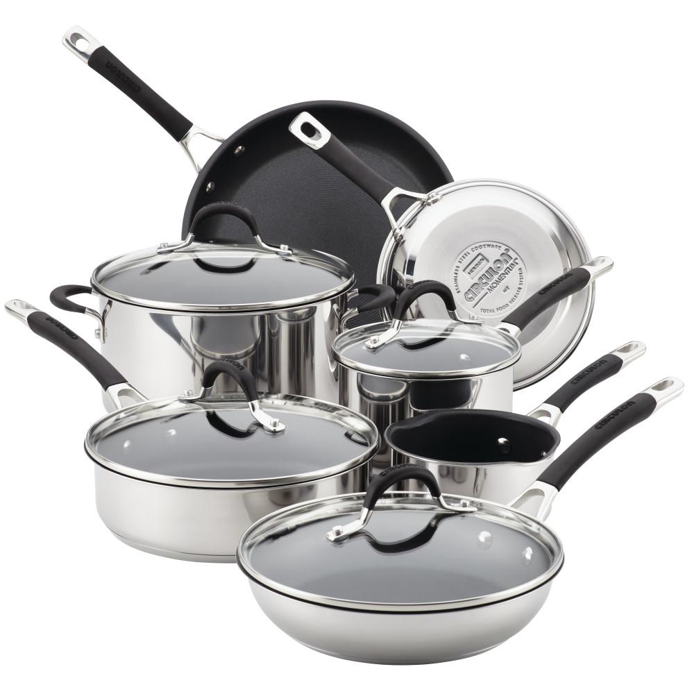 Circulon Momentum Stainless Steel Nonstick 11-Piece Cookware Set-78003