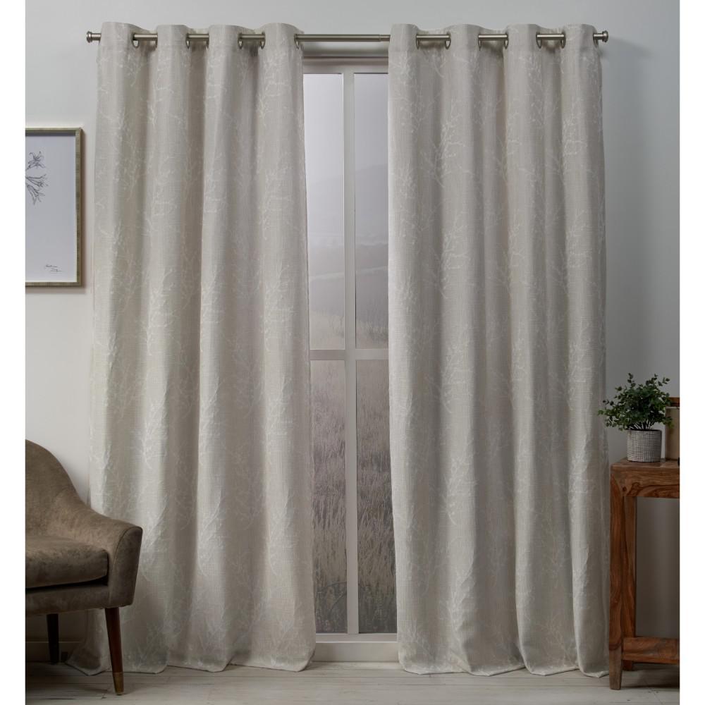 Exclusive Home Curtains Stanton 54 In W X 84 L Woven Blackout Exclusive Home Curtains Stanton 54 In W X 84 L Woven Blackout Grommet Top Curtain Panel Linen 2 Panels