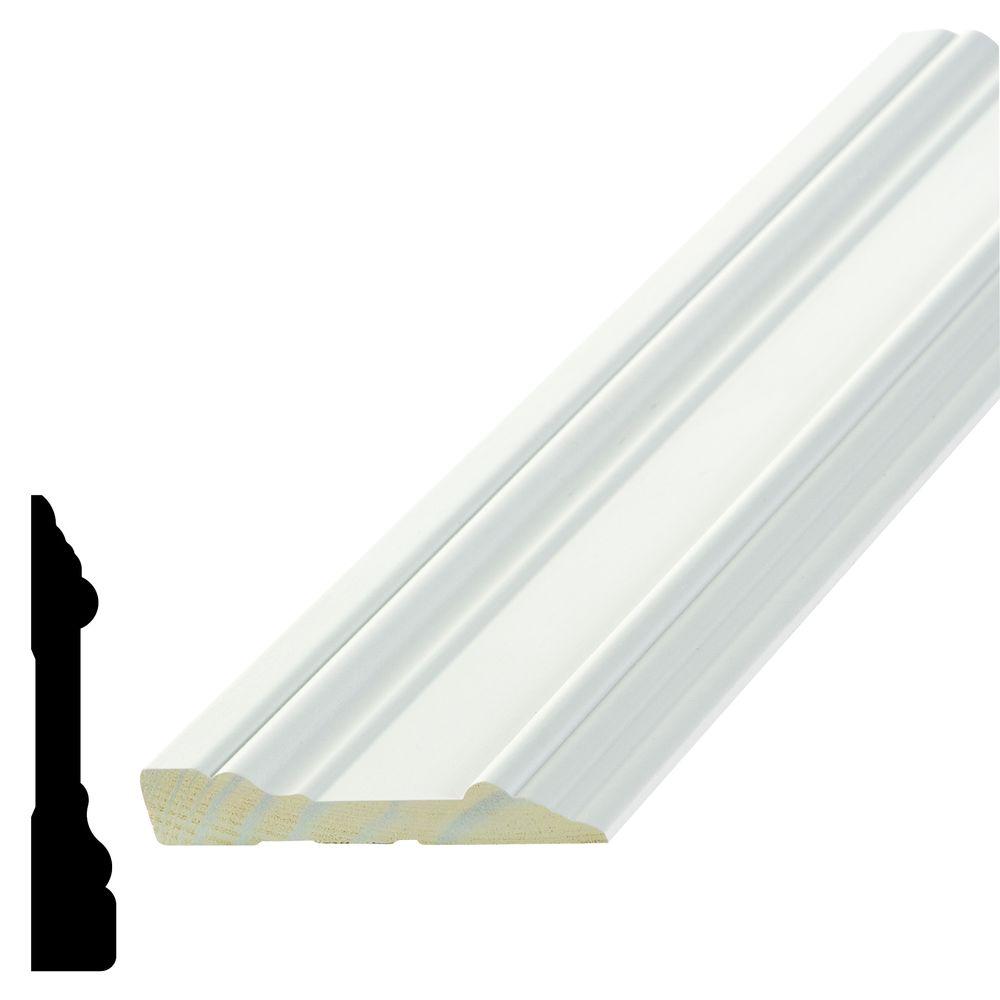 Alexandria Moulding WP 5709 5/8 in. x 5-1/4 in. x 96 in. Primed Pine ...