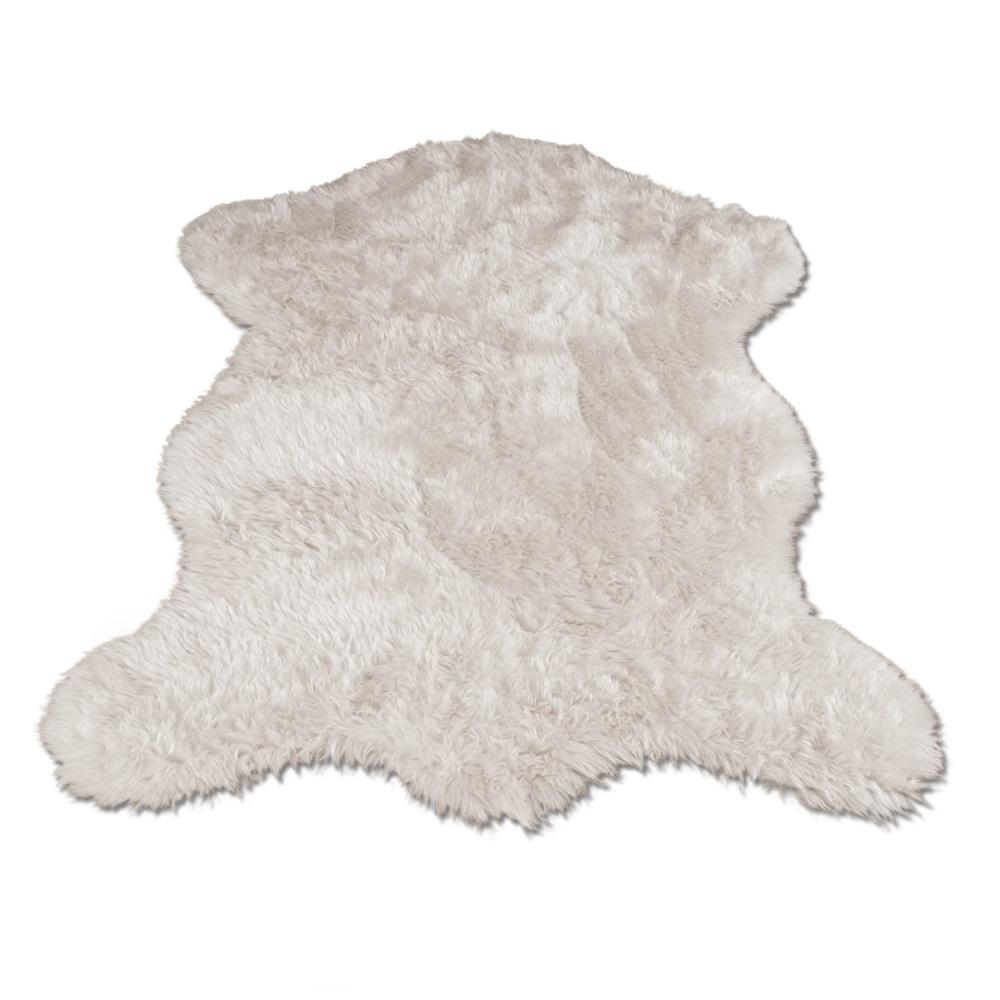 white fur rug 8x10