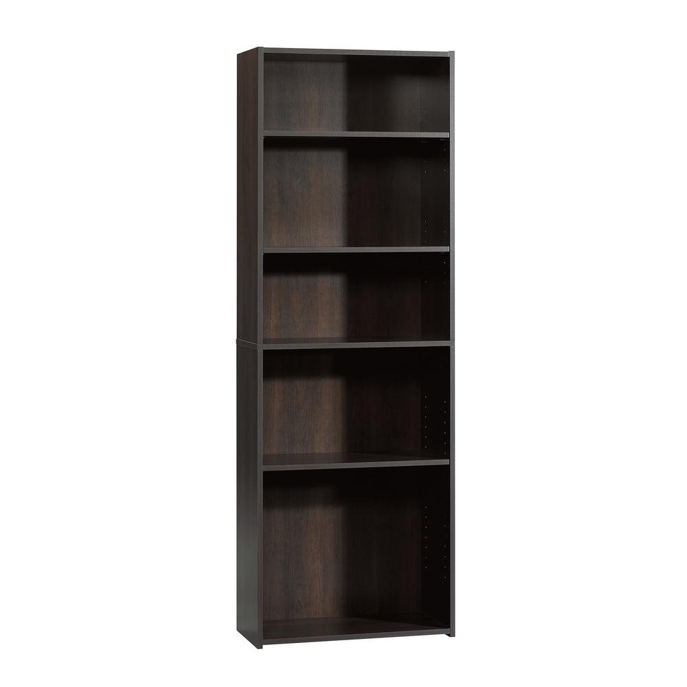 Hodedah 5 Shelf 59 In H Black Bookcase Hid25 Black The Home Depot