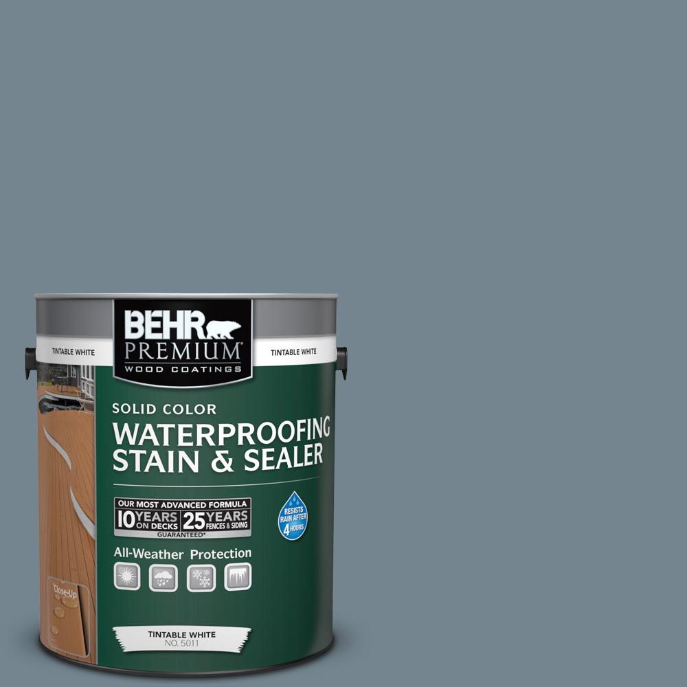 BEHR Premium 1 gal. #N480-5 Adirondack Blue Solid Color Waterproofing ...