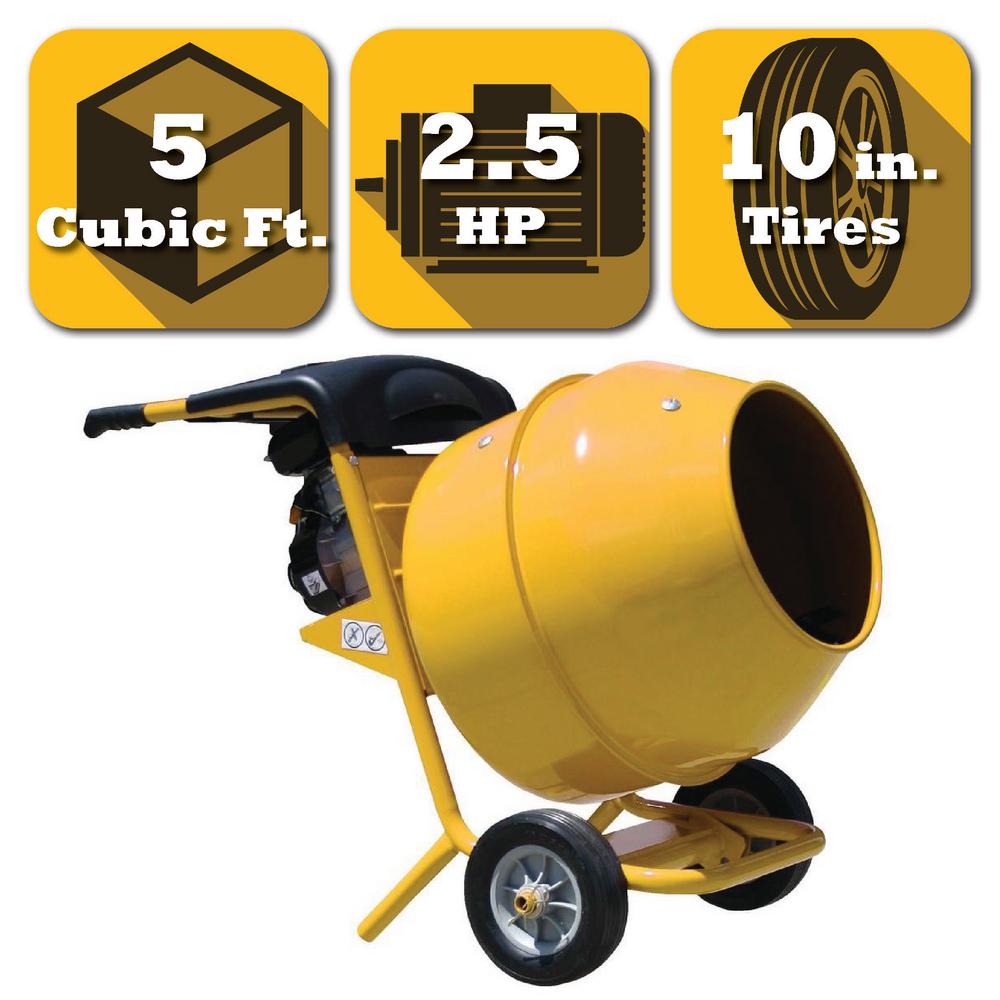 PRO-SERIES 5 cu. ft. Gas Powered Commercial Duty Cement and Concrete