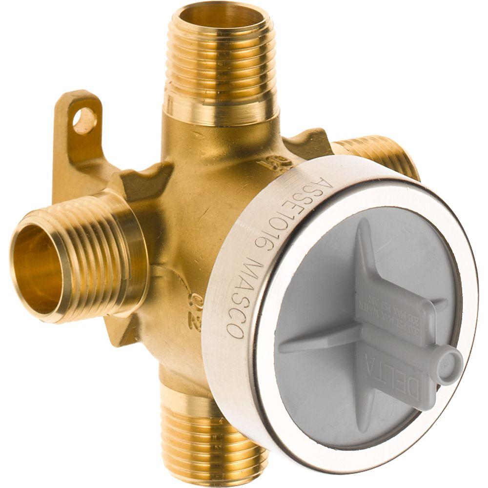 Delta Tub Shower Diverter Rough In Kit R11000 The Home Depot   Delta Valves R11000 64 1000 