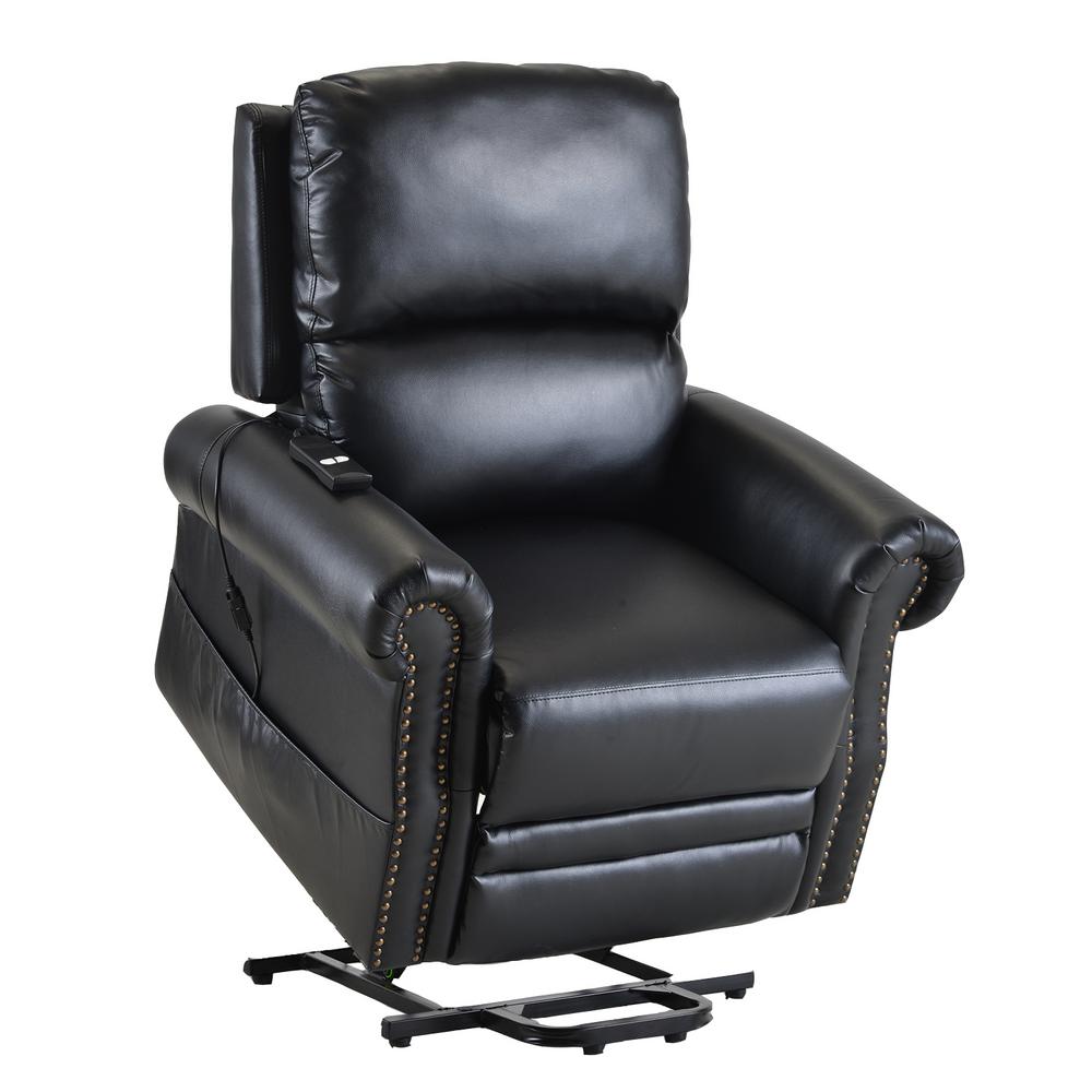 Merax Dark Brown Heavy Duty PU Leather Power Lift Recliner Chair PP191618AAD1 The Home Depot
