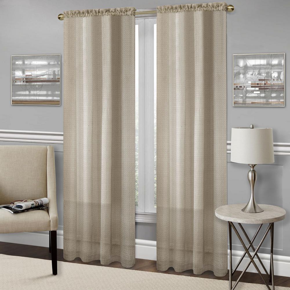 UPC 054006243824 product image for Achim Richmond Tan Polyester Rod Pocket Curtain - 52 in. W x 84 in. L | upcitemdb.com