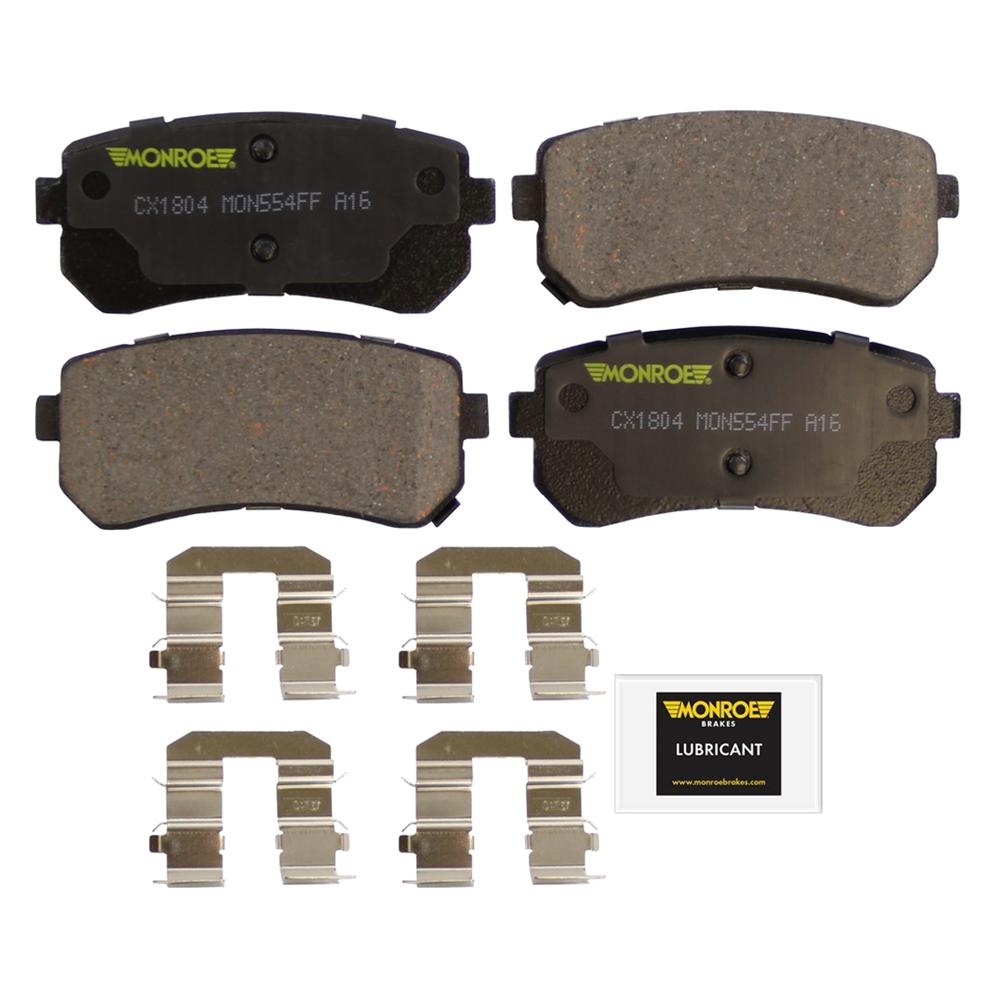 Monroe Brakes Total Solution Ceramic Brake Pads Fits 2015 Hyundai