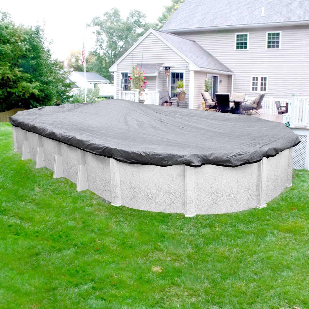 Robelle Dura Guard Mesh 12 Ft X 24 Pool Size Oval Gray And Robelle Dura Guard Mesh 12 Ft X 24 Pool Size Oval Gray